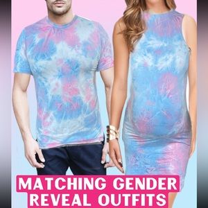 Matching gender reveal outfits